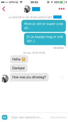 Dezelfde tegenkomen op tinder